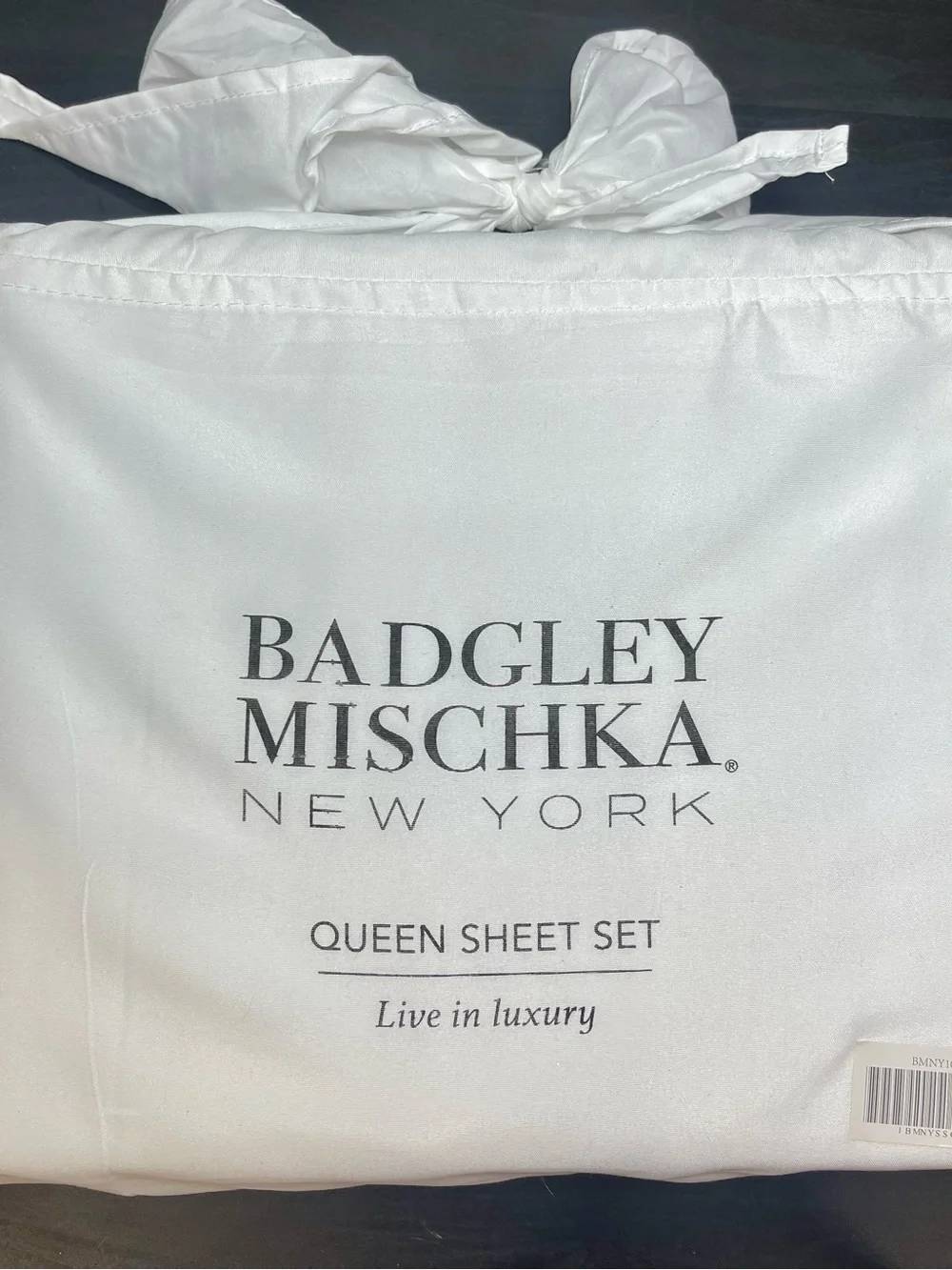 Badgley Mischka New York Queen Luxury White Sheet Set NEW BMNY10124-WQ NWT